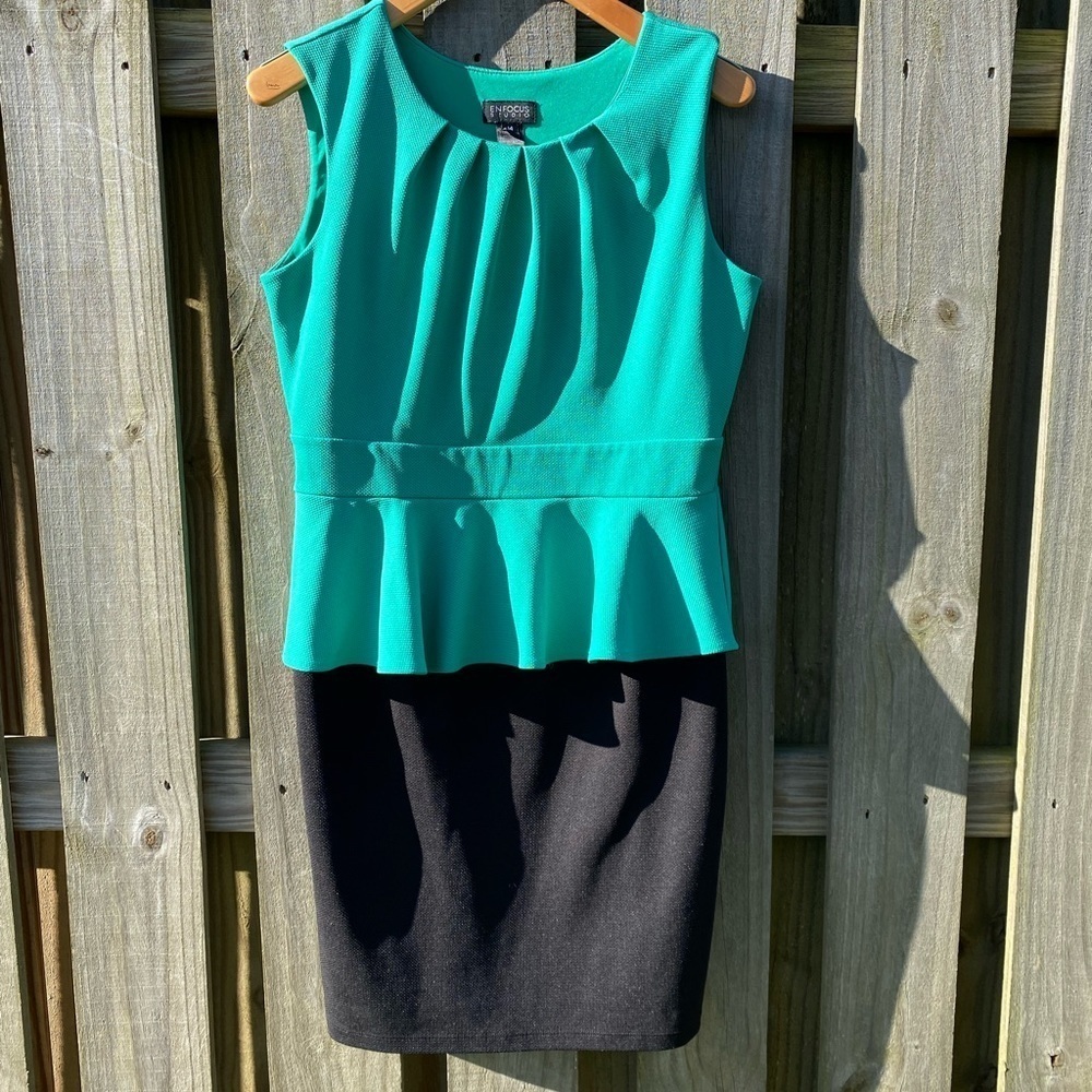 ENFOCUS STUDIO FIT N FLARE RIPPLED DESIGN DRESS